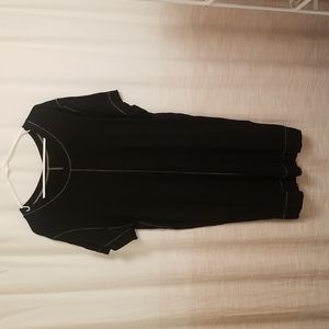 David's Road X Vanderwilt Black Long T-shirt w/ Stiching.